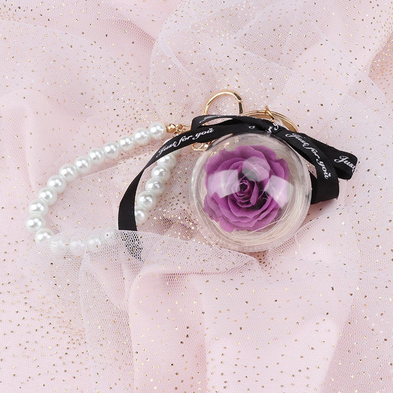 Rose Perianth Pearl Car Hanging Keychain 0792bbc3 f878 4e6c b6e8 c8b1000fd3da