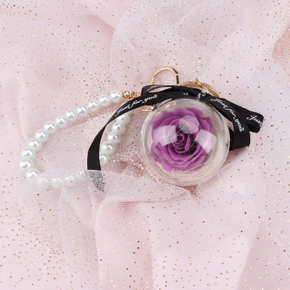 Rose Perianth Pearl Car Hanging Keychain 0792bbc3 f878 4e6c b6e8 c8b1000fd3da