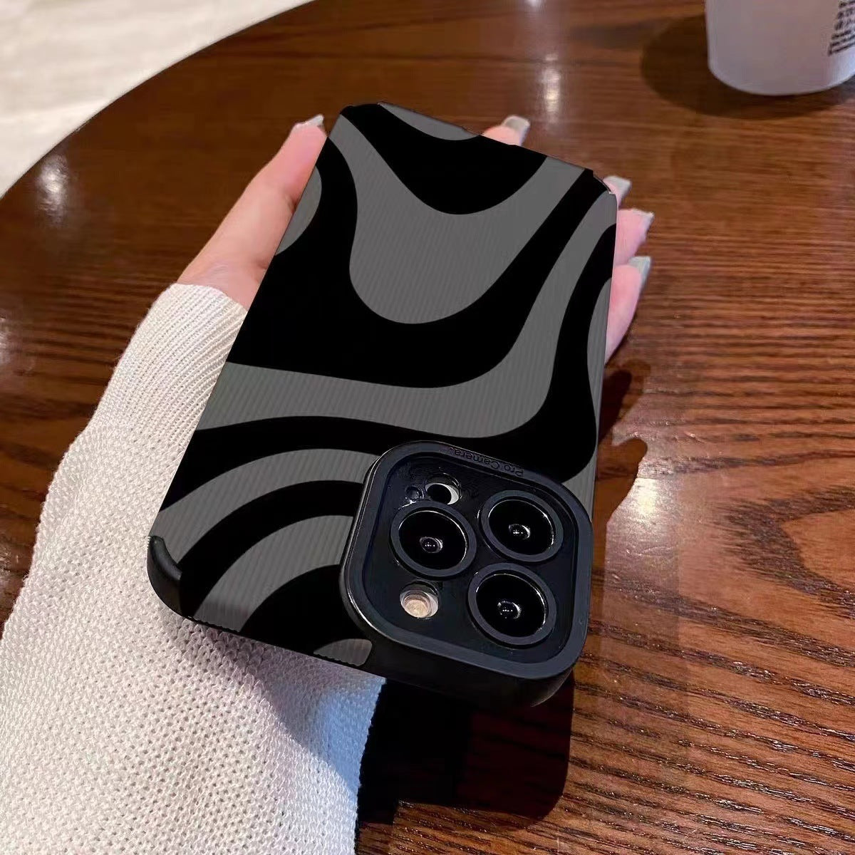 Dark Zebra Pattern Drop-resistant Silicone Phone Case 07a06f97 9a78 4b72 85bb 13a4df155aa8