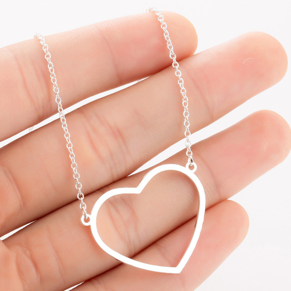 Simple Elegant Peach Heart Women's Clavicle Chain Necklace 07b20ef5 191e 48b5 91d5 10be52835fa7