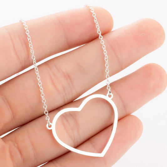 Simple Elegant Peach Heart Women's Clavicle Chain Necklace 07b20ef5 191e 48b5 91d5 10be52835fa7