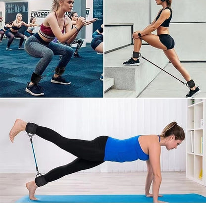Ankle Strap Resistance Bands Hip Leg Strength Pull Rope Fitness Elastic Training Home Yoga Pilate Crossfit Workout Gym Equipm