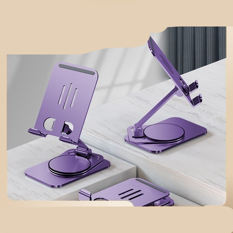 Metal Aluminum Alloy Rotating Mobile Phone Bracket Foldable Desktop - 图片 1