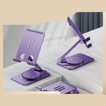 Metal Aluminum Alloy Rotating Mobile Phone Bracket Foldable Desktop - 图片 1