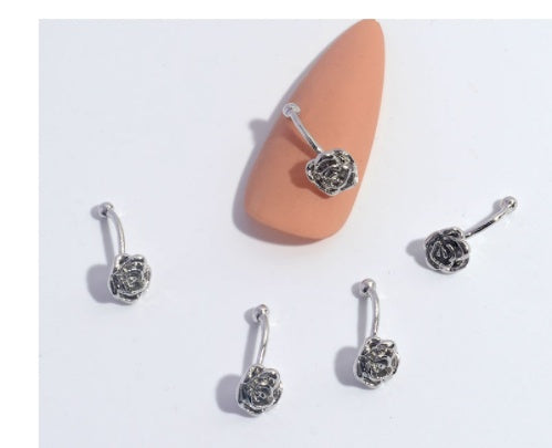 Nail Ornament Zircon Flower Tassel Chain 07ee3442 24b2 41c9 bf20 063fd11e7bcf