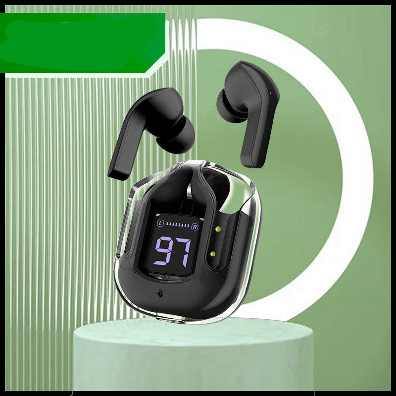 New Mini Transparent Wireless Bluetooth Headset Digital Display ENC Noise Reduction True Wireless Sports Music 07f3474d 9d3d 