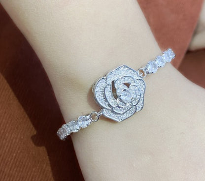 Camellia Full Zirconium Ring Micro Setting Stud Necklace 07f5affd 8555 482d 9b94 e3a71b2fe529