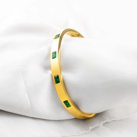 Stainless Steel Bracelet New Bracelet Wrist Ring Inlaid Stone Non-fading 07f6a08c e009 476d 9546 e44a1dd14e5f