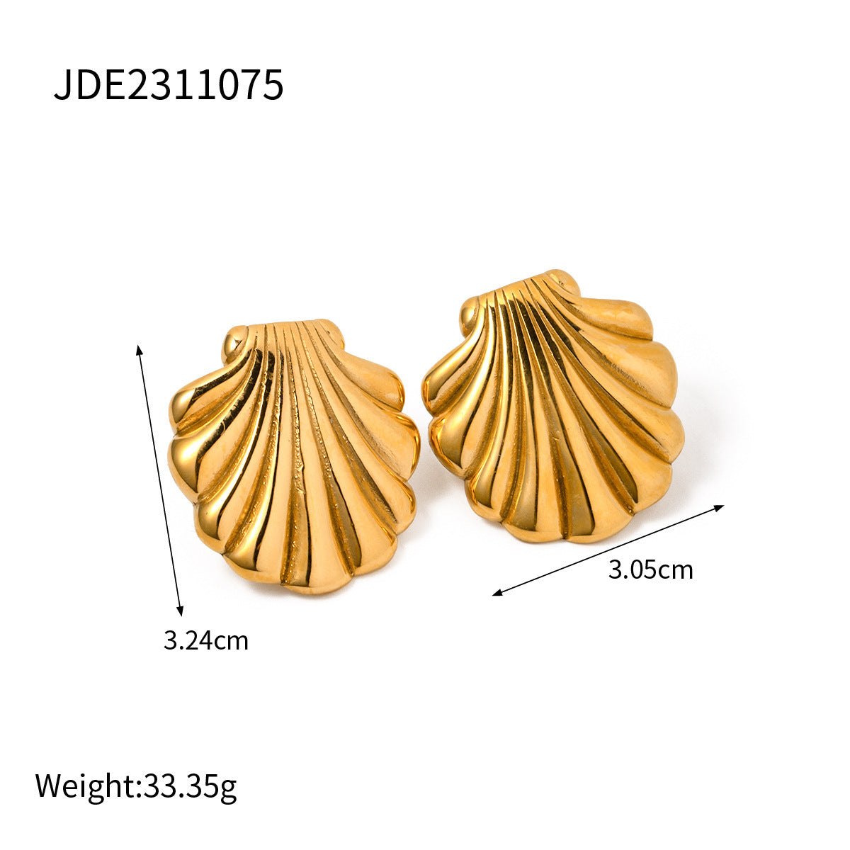 Shell Stainless Steel Beach Wind Titanium Steel Earrings 07f8b748 493b 402f 8b7b fd80838f7467