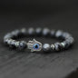 8mm Palm Eye Volcanic Stone Elastic Line Yoga Bracelet - HD Wireless Product #9