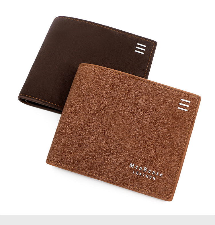 New Personalized Men's Short Wallet Fashion Silk Screen Wallet Men's Frosted Clutch Wallet 080d2aa8 aa29 43a4 a681 f1b41f49a4