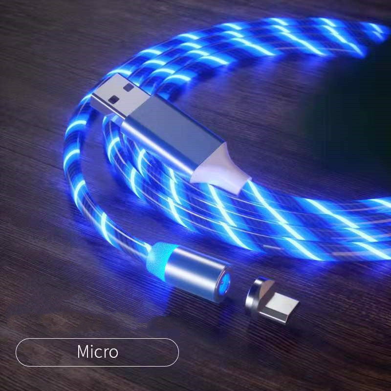 Mobile Phone Three-in-one Light-emitting Charging Streamer Magnetic Data Cable - 图片 5