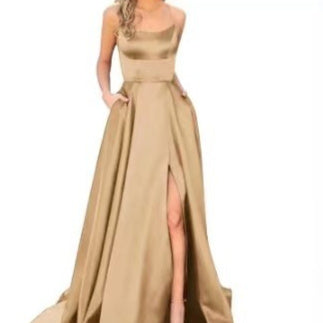 Solid Color Long Slimming And Shoulder Hollow Girlfriends Fashion Bridesmaid Party Dress 083b7b19 f157 4058 be4d db8e432dd36d