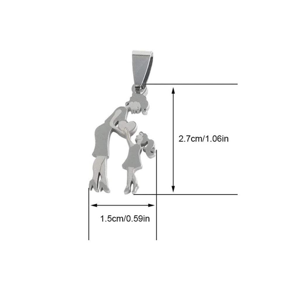 Stainless Steel Mother And Children Necklace Love Mom Son Daughter Pendant Necklace Family Gifts 083e80d3 f631 4969 bbdd efe8