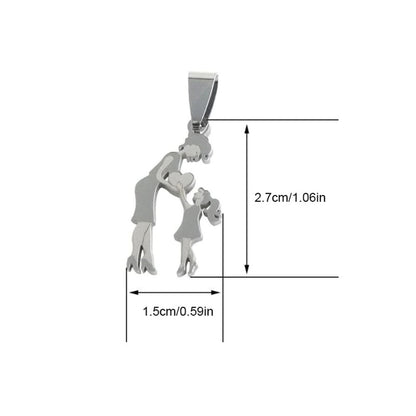 Stainless Steel Mother And Children Necklace Love Mom Son Daughter Pendant Necklace Family Gifts 083e80d3 f631 4969 bbdd efe8