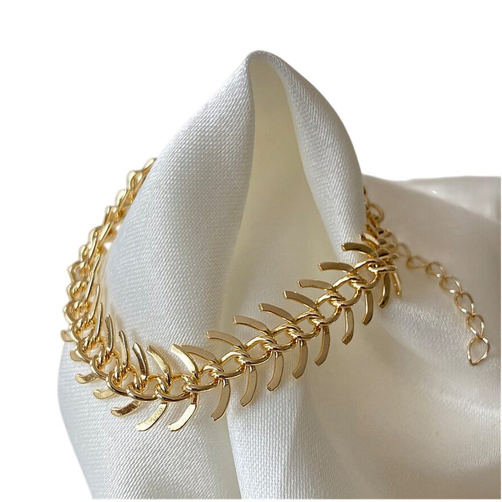 Personality Thick Fishbone Chain Bracelet 08467bb5 64cd 4b4d aec4 921b98c92fd6