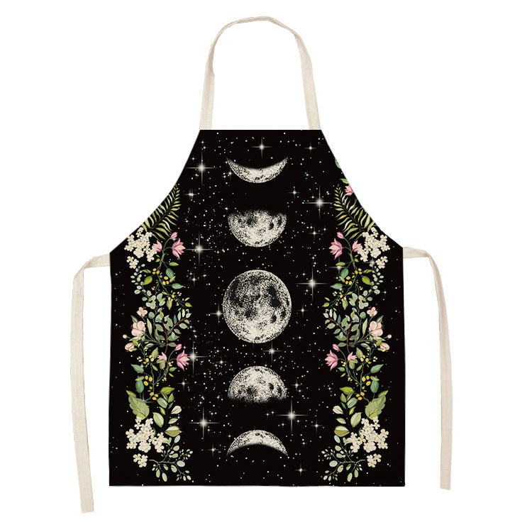 Halloween Skull Printed Cotton And Linen Apron 084e6ced 8b51 47d8 8581 a46e6ef83c65