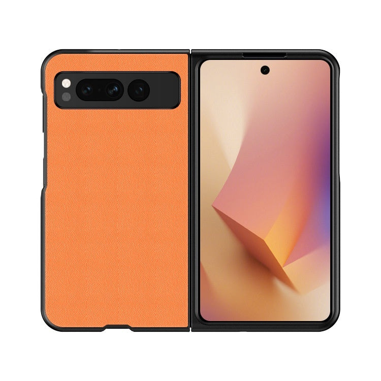 Plain Leather Anti-fall Ultra-thin Foldable Leather Protective Shell - 图片 11