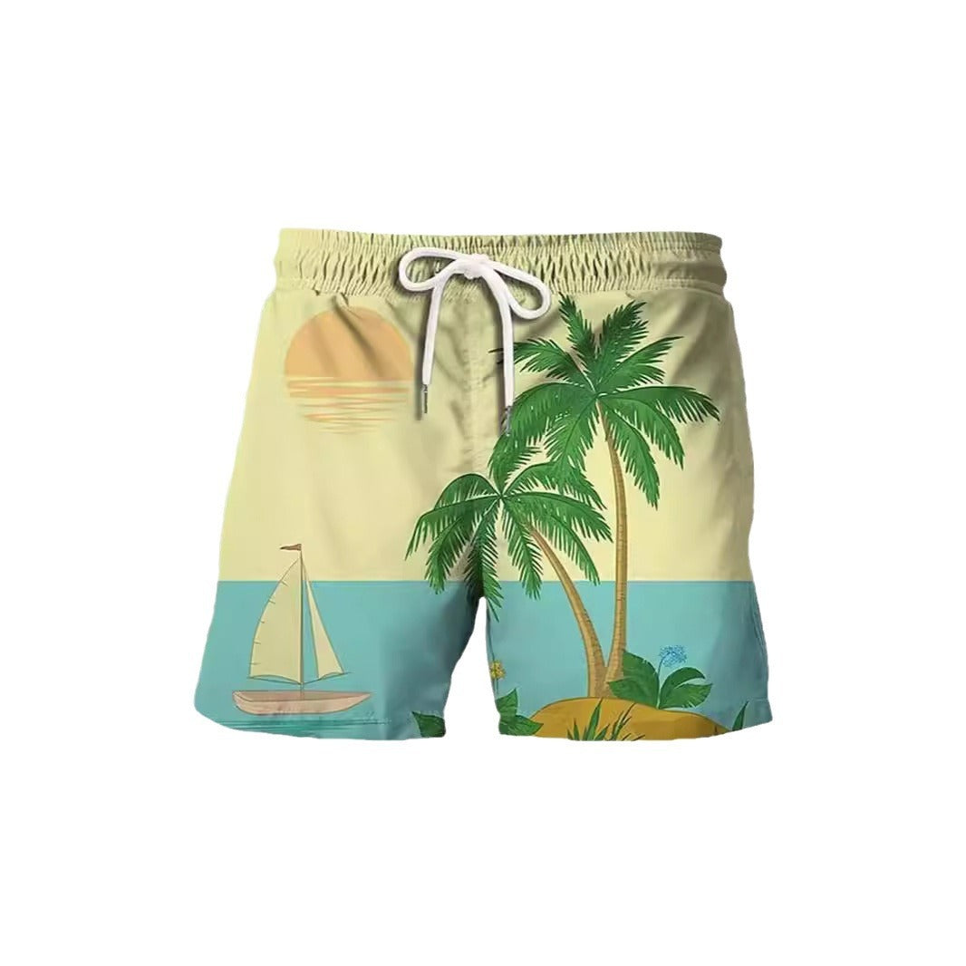 Summer Japanese Banana Leaf Beach 3D Digital Printing Beach Pants Men's Casual Shorts 086c2cba c077 42c3 9579 4a79d46e4850