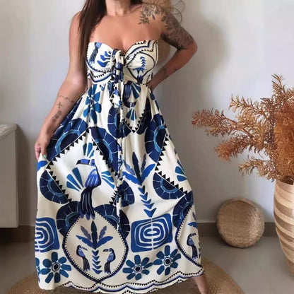 European And American Spring And Summer Print Lace Printing Elegant Style Dress 086df64a 046d 4dfe b4ea 471e0ad301ea