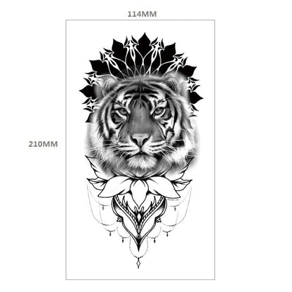 Animal Pattern Tiger Lion Half Arm Water Transfer Imitation Tattoo 087c6888 e62d 40a6 9267 acde8ef45202