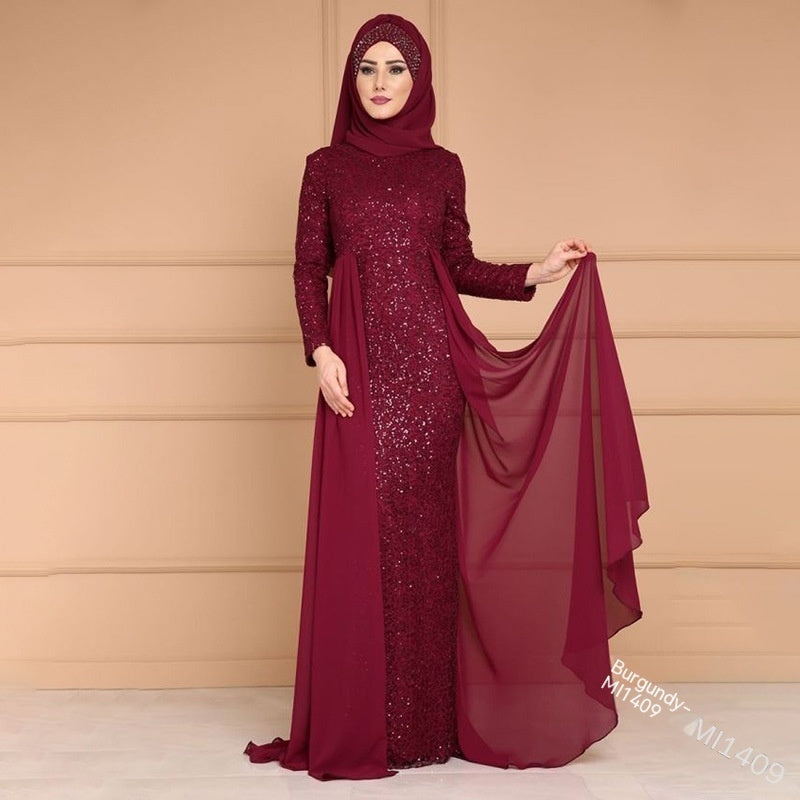 Noble Elegant Slim Slimming Sequined Ladies Gift Retro Style Long Fish Tail Dress 087e68ff a382 4bfd ab43 ec3ab2e953ae trans
