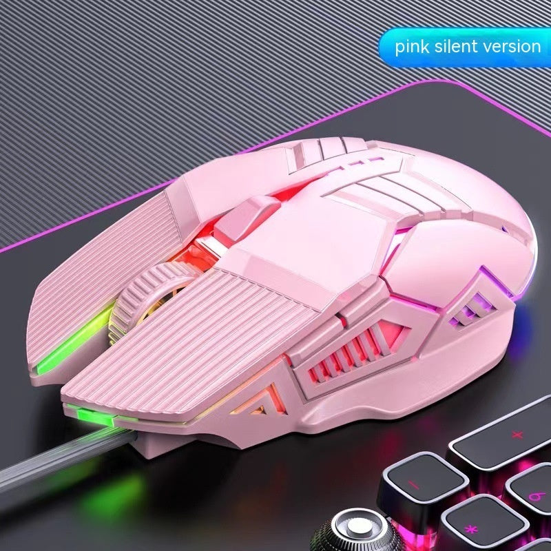 Wired Mouse 6D Colorful Dazzling E-sports Games Office Mute Luminous Mouse - 图片 9