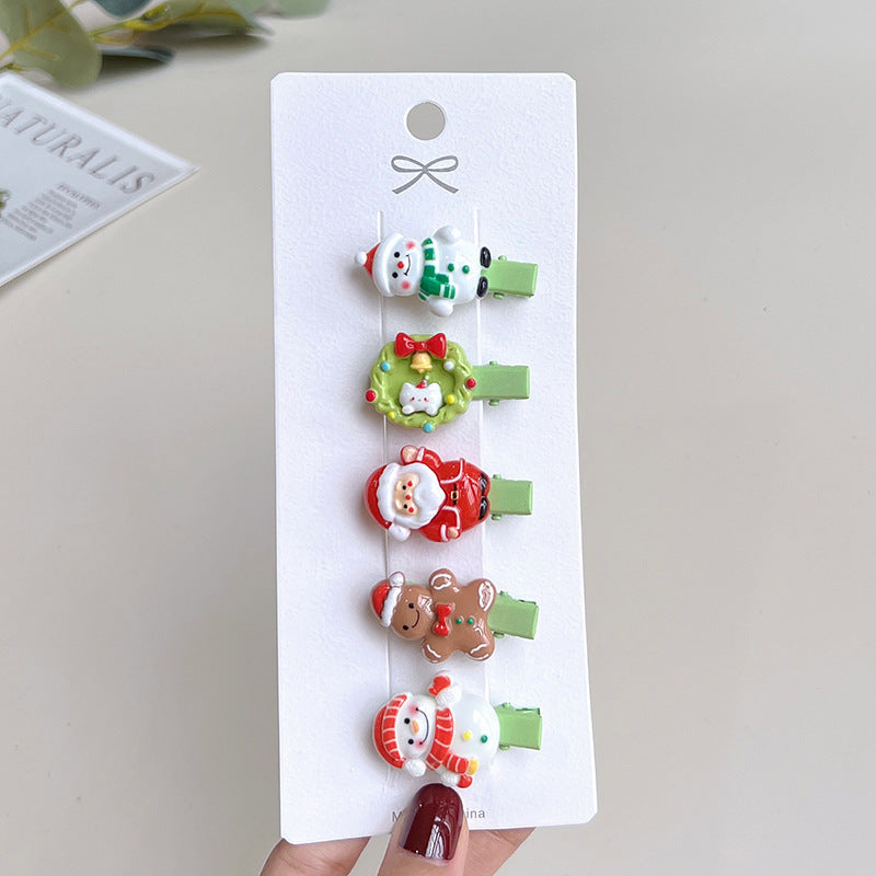Christmas Hair Accessories Little Girl Christmas Tree Elk Barrettes 0884e75f 5a16 4c45 8d79 0c6bf05dc986
