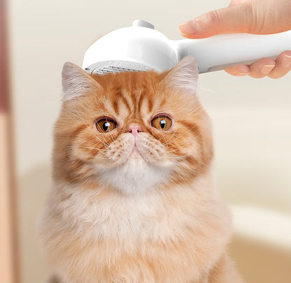 Pet Comb Self Cleaning Pets Hair Remover Brush For Dogs Grooming Tools Dematting Comb Built-in Mist Humidifier Pet Products 0