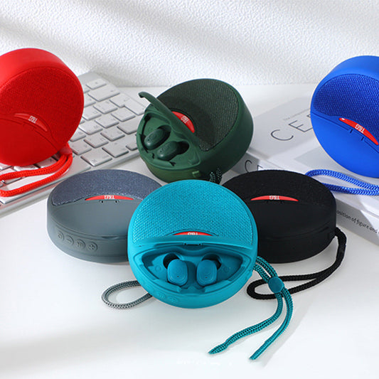 Outdoor Portable Headset Bluetooth Speaker Integrated Wireless 3D Stereo Subwoofer Music Speaker Support TF Card FM Radio 089