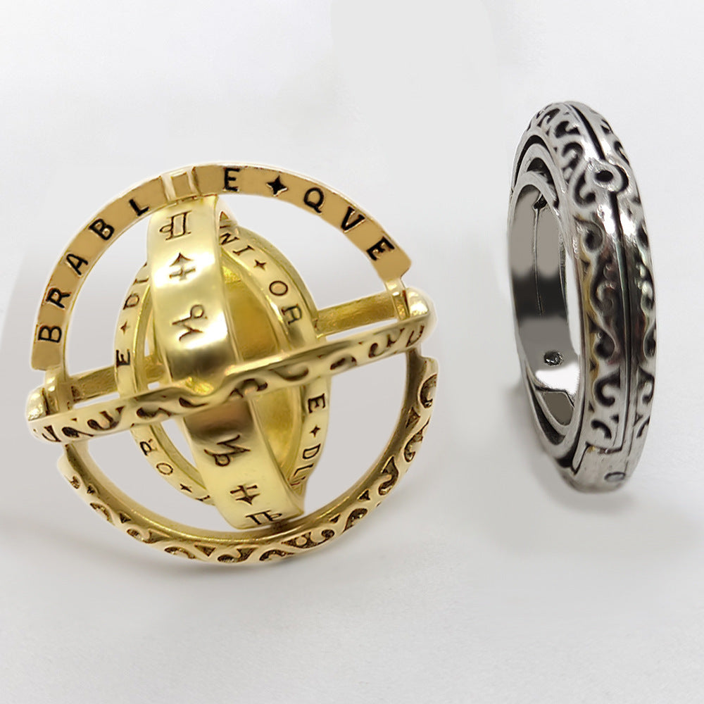 Germany Astronomical Ball Ring Necklace Europe And America Flip Deformation Universe Globe 089660e5 1ac8 4fad 9b31 a24e605579