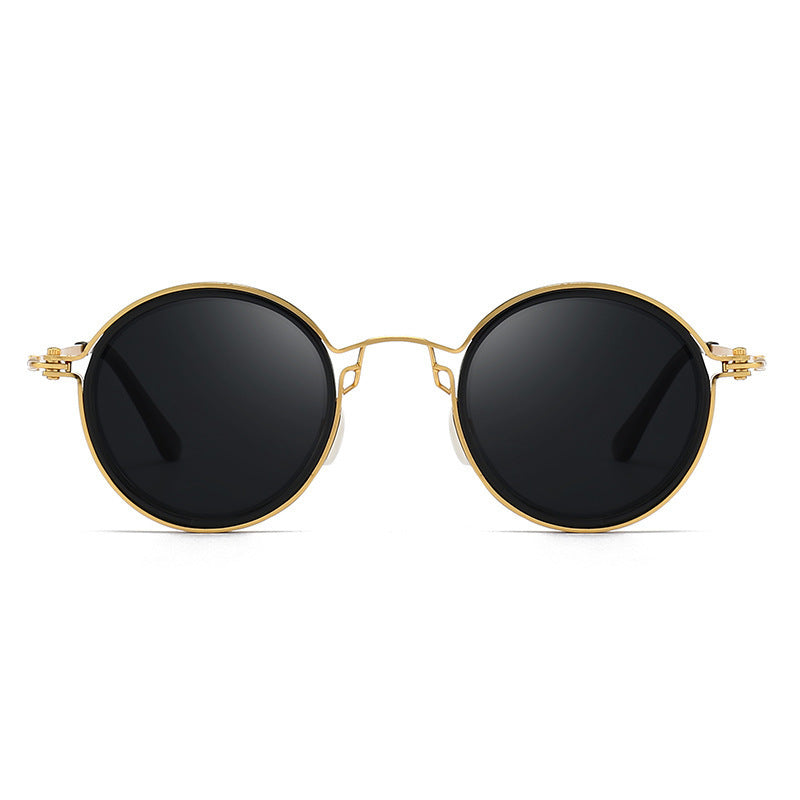 Sunscreen Retro Style Round Frame Metal Sunglasses 08bf5768 6d86 4177 bbf7 234b125d897a