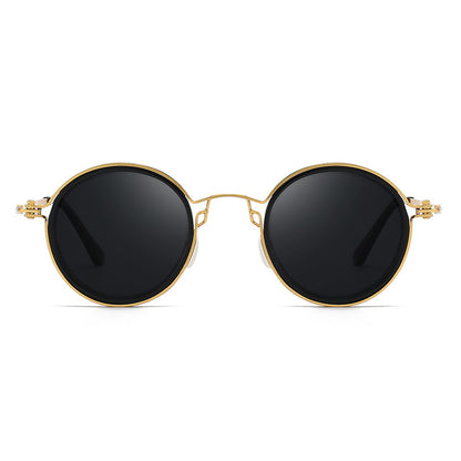 Sunscreen Retro Style Round Frame Metal Sunglasses 08bf5768 6d86 4177 bbf7 234b125d897a