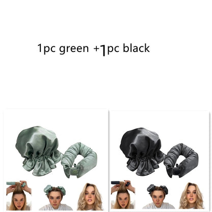 New Heatless Curl Stick With Cloth Cover Cute Ball Head Hair Curler Headband Hair Rollers Wave Form Curling Rod Hair Style To