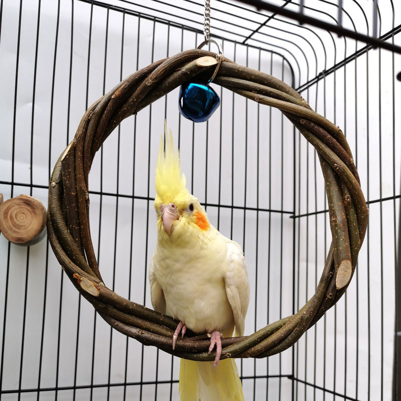 Bird Standing Frame Rattan Ring Chewing Toy Bird Cage 09175dd6 5f68 4d87 9c94 ed121f36103b cb6b10ba 185f 4c14 8549 a02a69067d