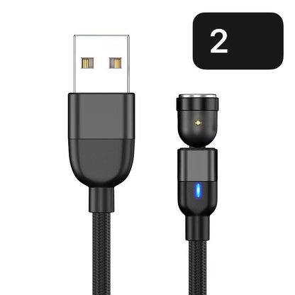 Magnetic Data Cable Threeinone 540-degree Rotation  Charging Cable Suitable - 图片 5