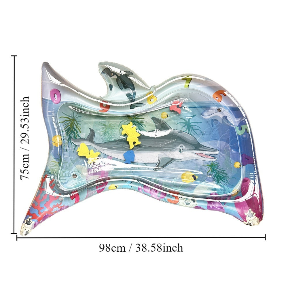 Children's Inflatable Marine Animal Racket Water Cushion Baby Crawling Racket Water Bag Racket Water Cushion Climbing Pad 094