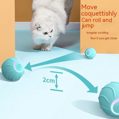 Smart Cat Toys Rolling Ball Pet Cat Owner Interactive Pets Toys Automatic Bouncing Ball USB Self Hi Teasing Kittens Jumping B