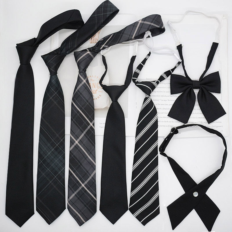 JK Tie Black Gray Plaid Striped Girl Bow 096d3c76 a0e2 4431 94b3 db186480b7e6 trans
