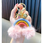 Woven Rainbow A Little Cloud Fur Ball Car Key Ring 0979068f 17ba 4f60 82c2 322dec0e146e