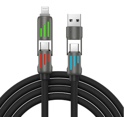240W Colorful Breathing Light Four-in-one Fast Charge Line - 图片 7