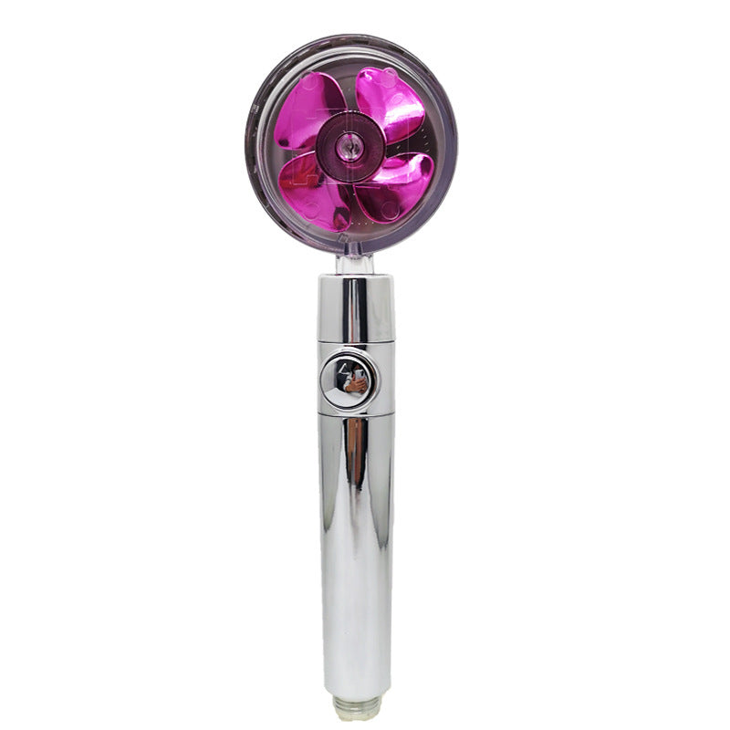 Propeller Driven Shower Head With Stop Button And Cotton Filter Turbocharged High Pressure Handheld Shower Nozzle 0986cd3d cd