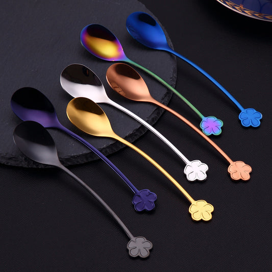 304 Stainless Steel Spoon Gold Plated Dessert Spoon Coffee Stir Spoon Stainless Steel Ice Bar Spoon - HD Wireless Product #1