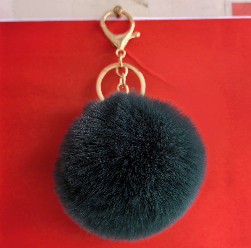 20 Colors Fluffy Fur Pom Pom Keychain Soft Faux Fur-like Ball Car Keyring Key Holder Women Bag Pendant Jewelry - HD Wireless Product #36