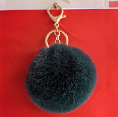 20 Colors Fluffy Fur Pom Pom Keychain Soft Faux Fur-like Ball Car Keyring Key Holder Women Bag Pendant Jewelry - HD Wireless Product #36