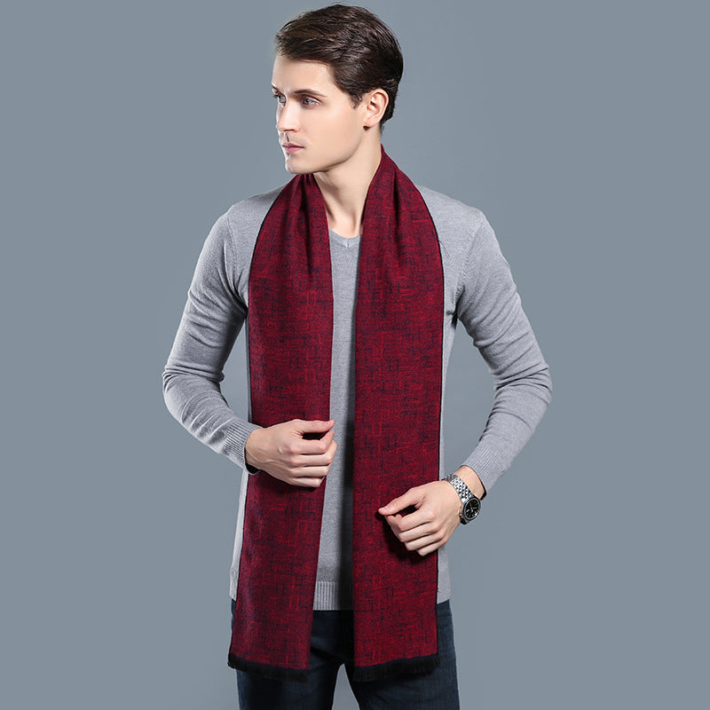 Simple Plaid Warm Keeping Artificial Cashmere Scarf 09ab98f3 97a1 4b92 b354 7e77ad8c02e0