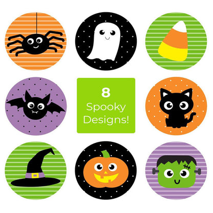 8 Kinds Of Cartoon Spider Bat Hat Halloween Stickers Tags - HD Wireless Product #6