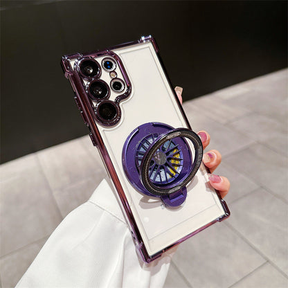 Electroplating Four-corner Drop-resistant Rotating Gyro Magnetic Bracket S23 Phone Case 09be7c7c 3143 40ff a484 1f7afb66d816
