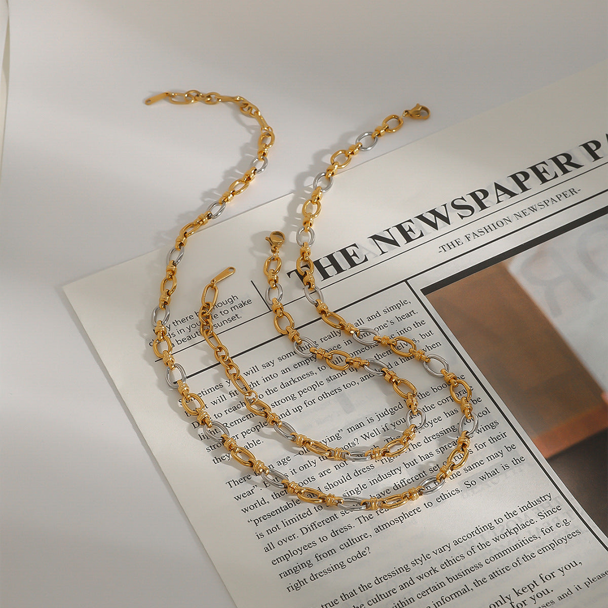 Addison Two Tone Gold Bracelet