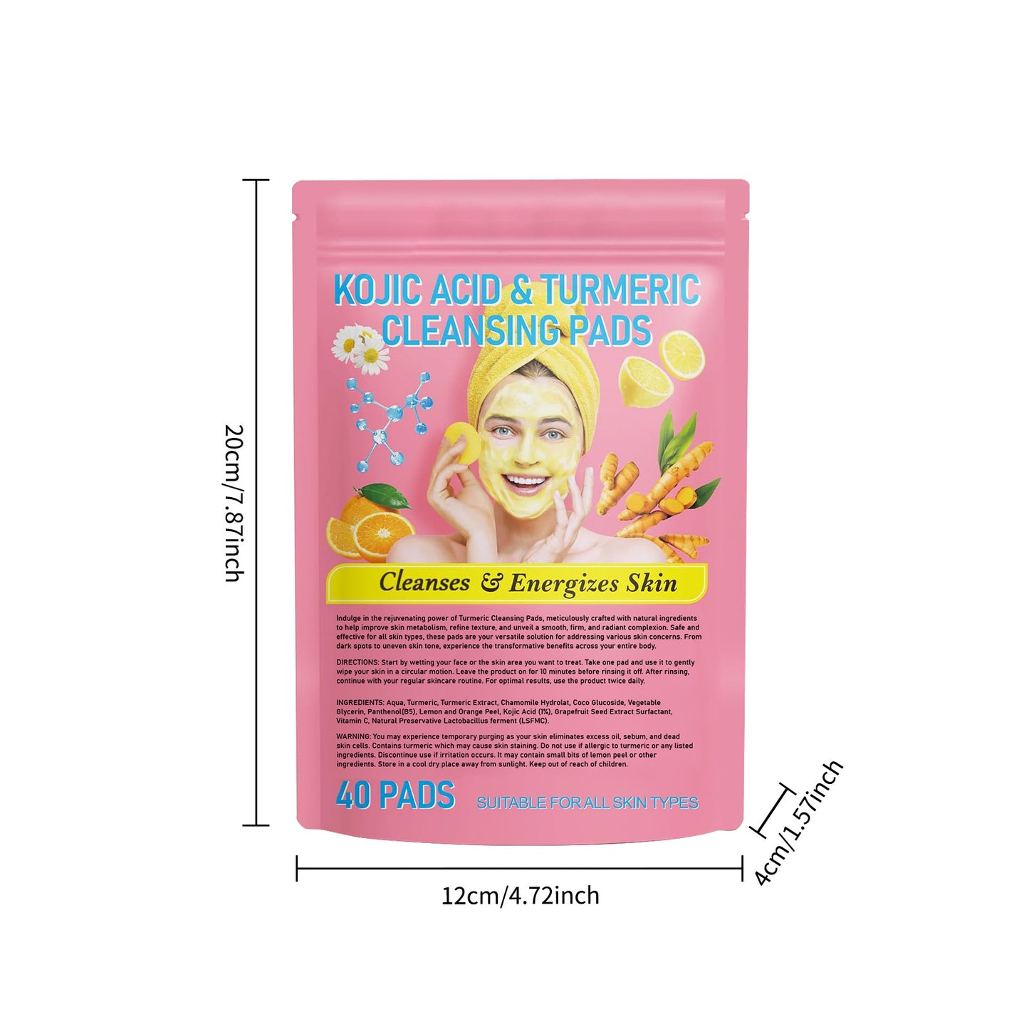 Turmeric Cleansing Pad Compressed Turmeric Kojic Acid